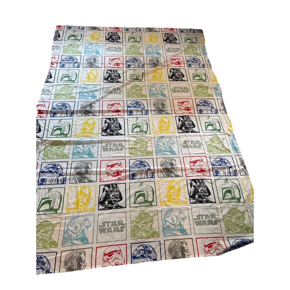 Star Wars Twin Flat Sheet Iconic Characters Cotton Poly Officially Licensed - Picture 2 of 7